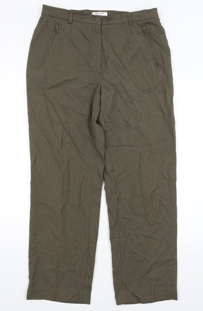 Womens UK Size 16 Brandtex Regular Fit  Green Trousers