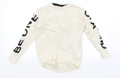 Gap Kids Girls Ivory   Pullover Jumper Size 8 Years  - Be One Of A Kind