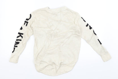 Gap Kids Girls Ivory   Pullover Jumper Size 8 Years  - Be One Of A Kind