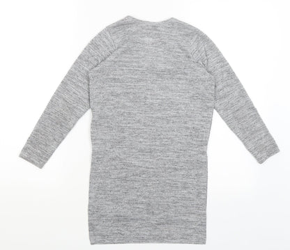 TU Girls Grey   Wrap Jumper Size 8 Years