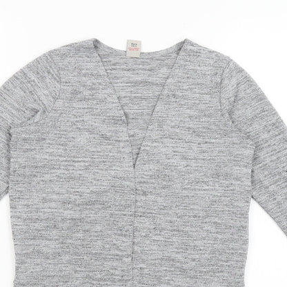 TU Girls Grey   Wrap Jumper Size 8 Years