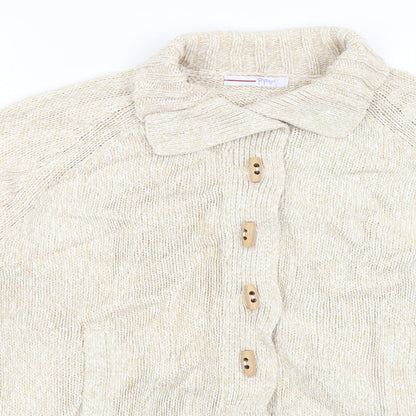 Womens UK Size 12 Papaya Ivory Cardigan Jumper