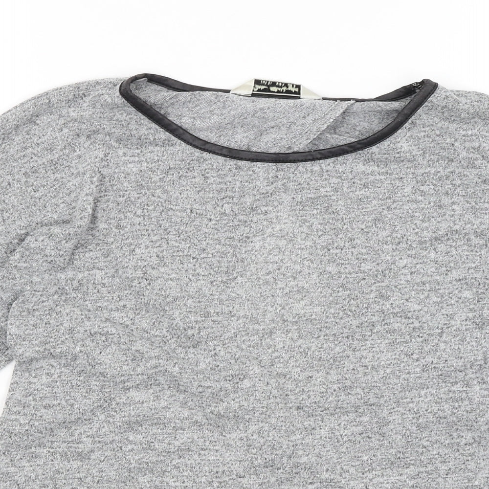 Miss Selfridge Womens Grey   Basic T-Shirt Size 8