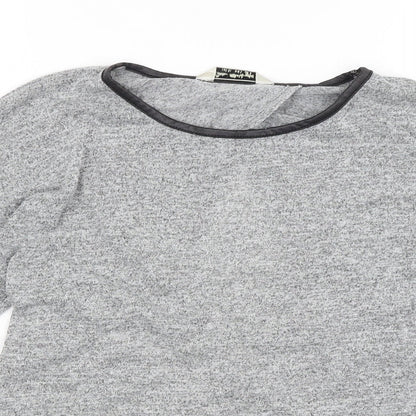 Miss Selfridge Womens Grey   Basic T-Shirt Size 8