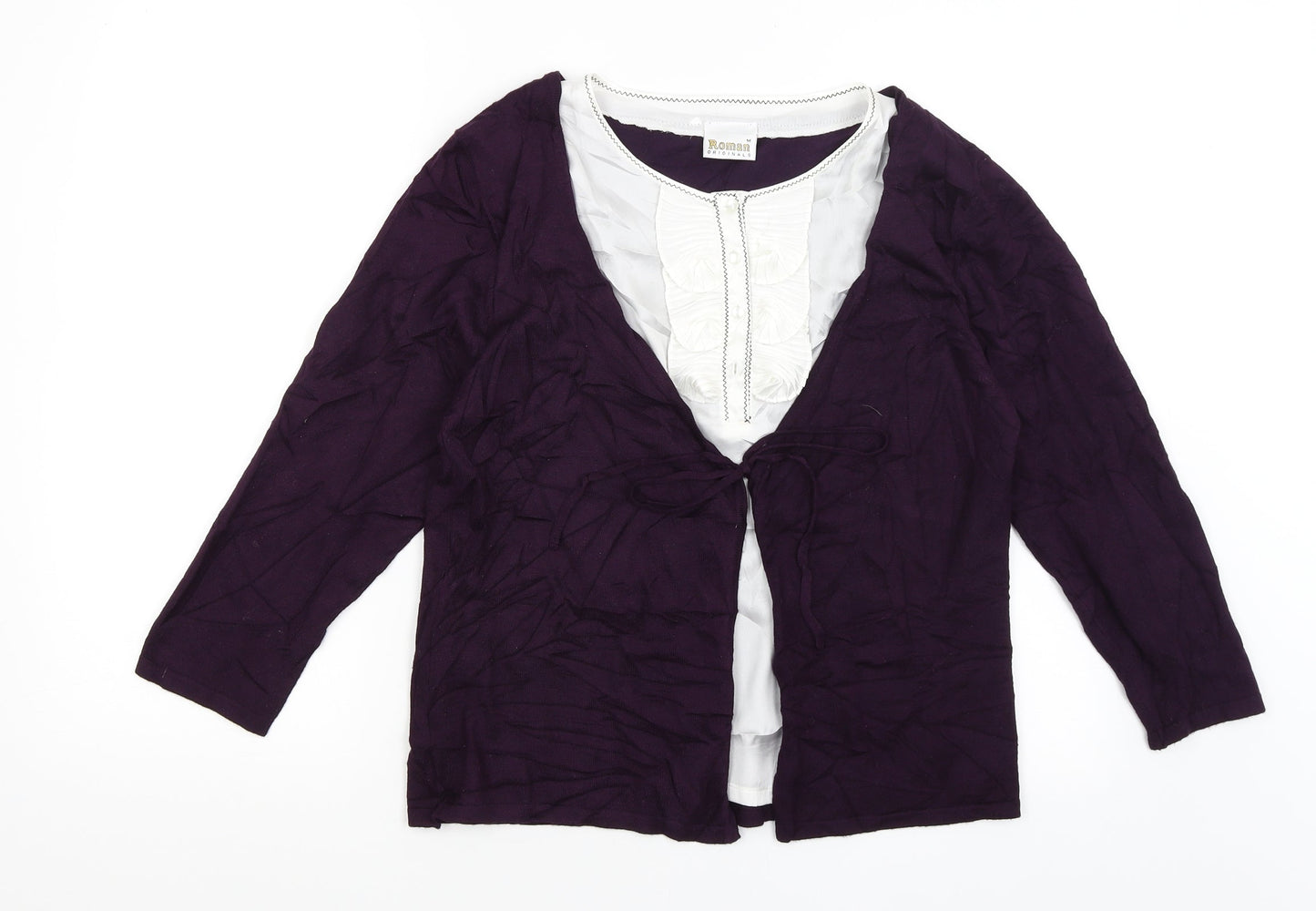 Womens UK Size M Roman Purple Cape Jumper