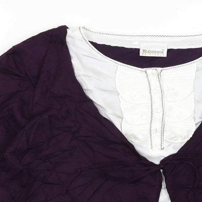 Womens UK Size M Roman Purple Cape Jumper