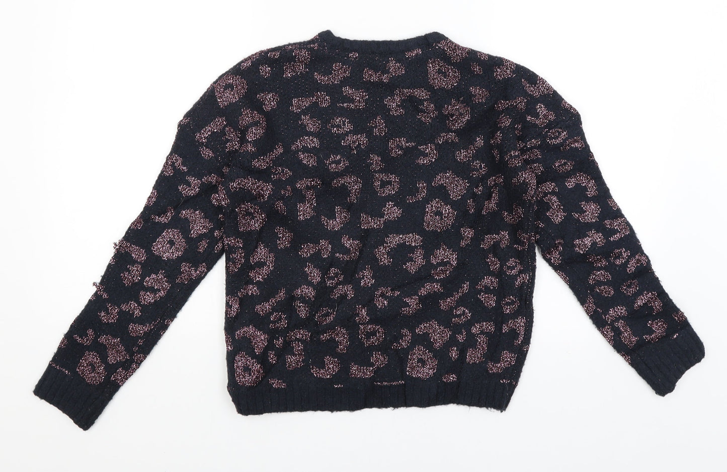Primark Girls Blue Animal Print  Pullover Jumper Size 10-11 Years