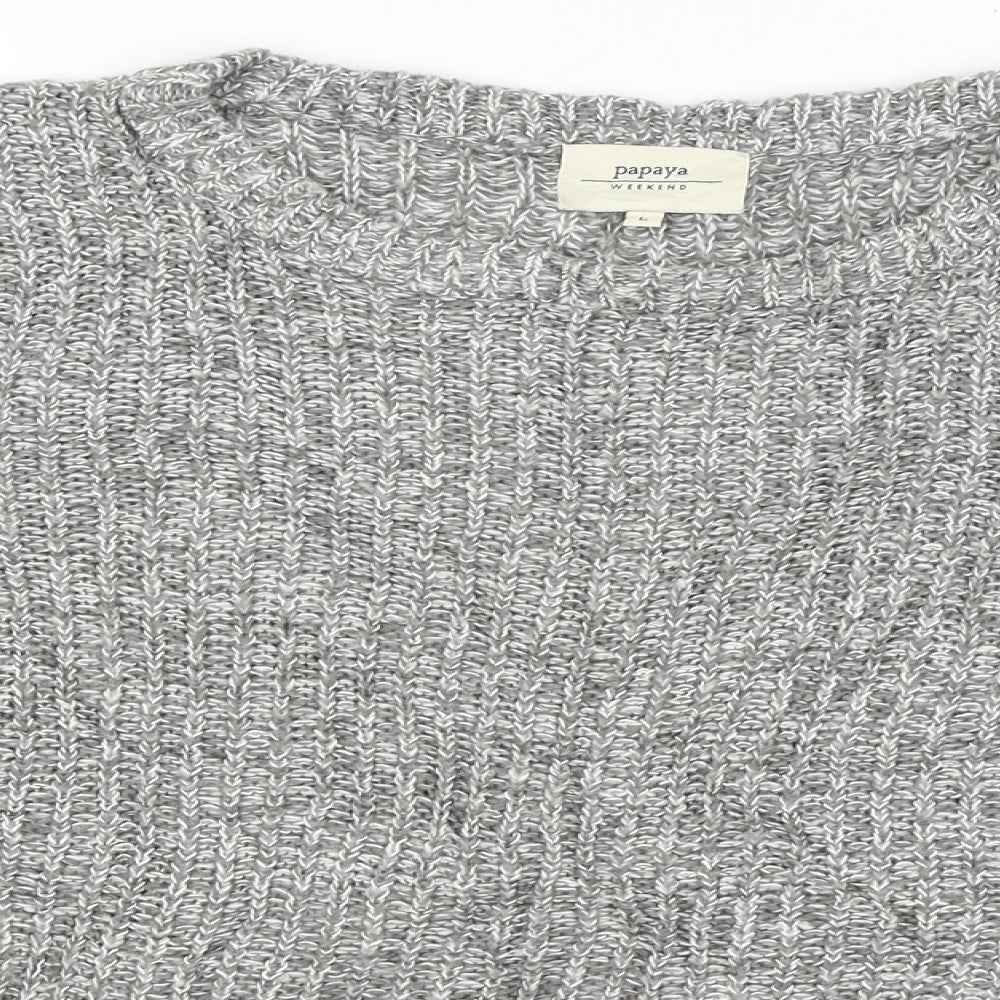 Papaya Mens Grey   Pullover Jumper Size L