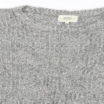 Papaya Mens Grey   Pullover Jumper Size L