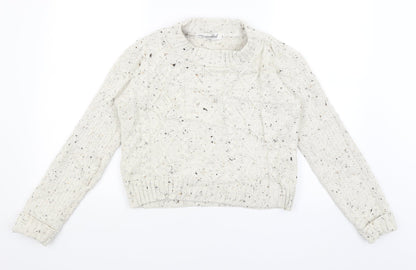Womens UK Size S Missguided White Pullover Jumper