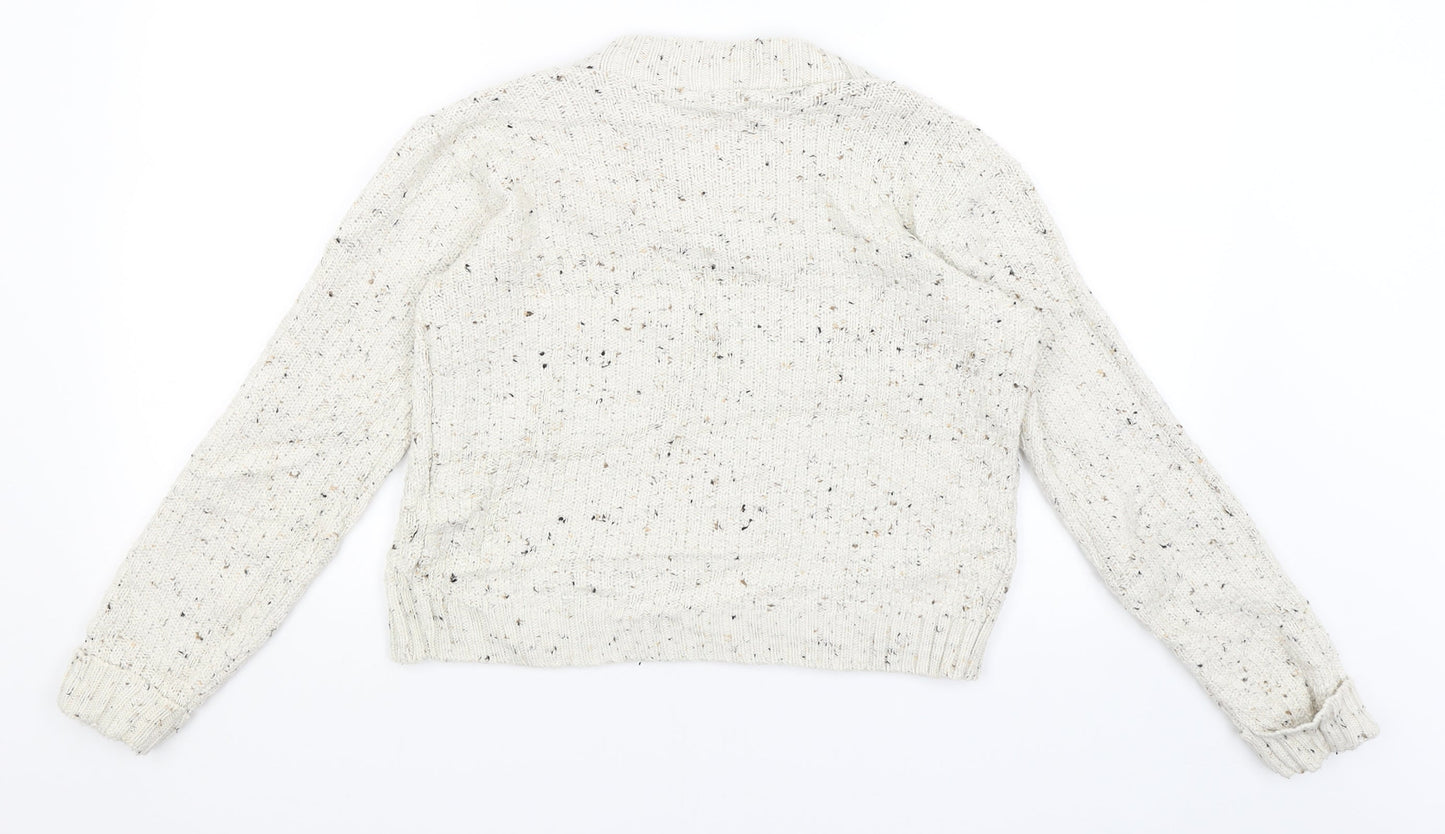 Womens UK Size S Missguided White Pullover Jumper
