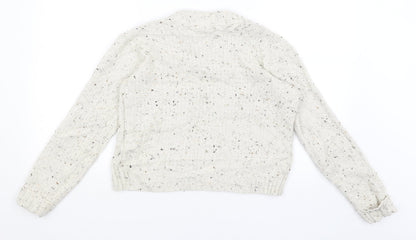Womens UK Size S Missguided White Pullover Jumper