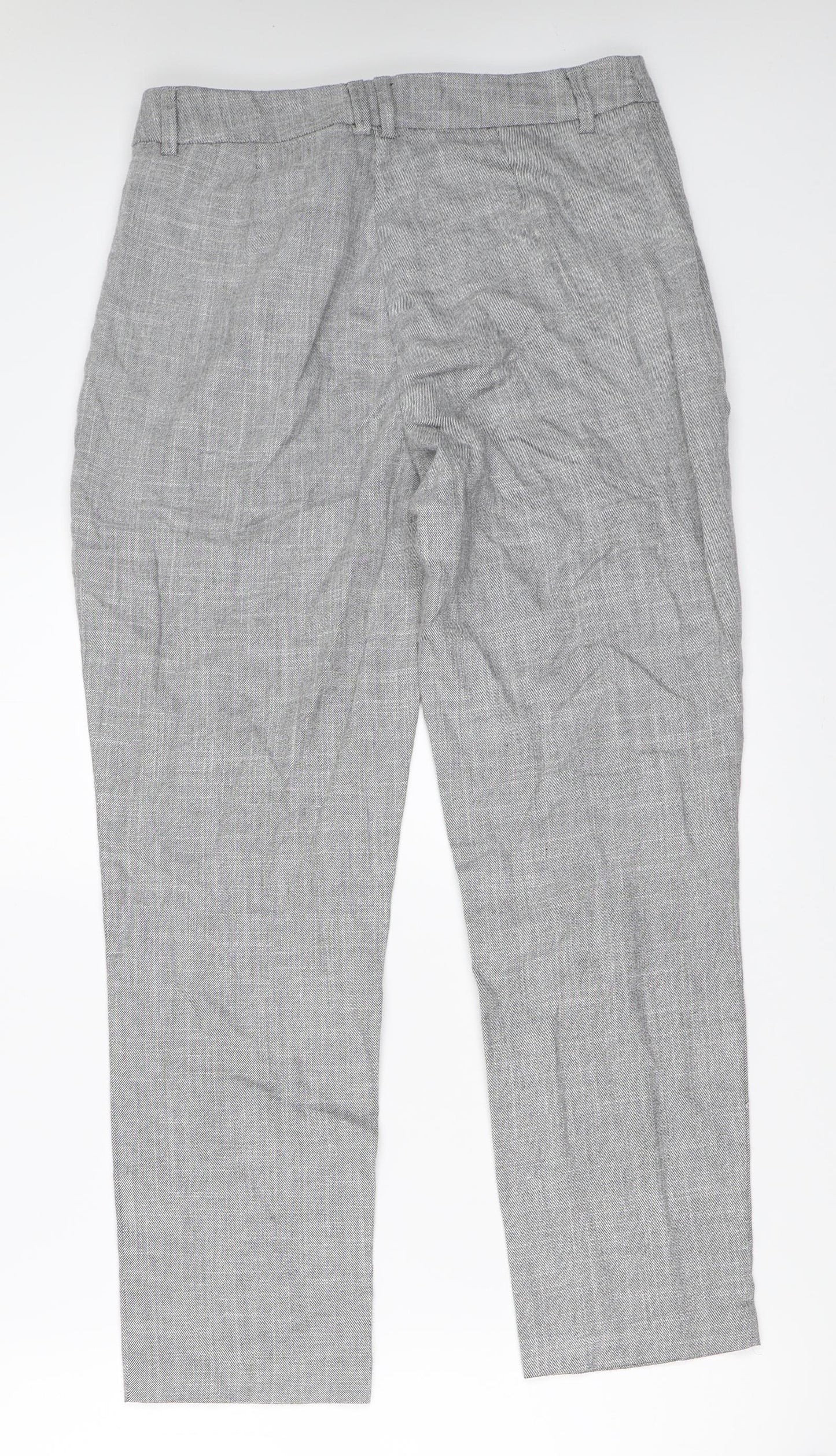 Womens UK Size 10 Marks and Spencer Regular Fit  Grey Trousers