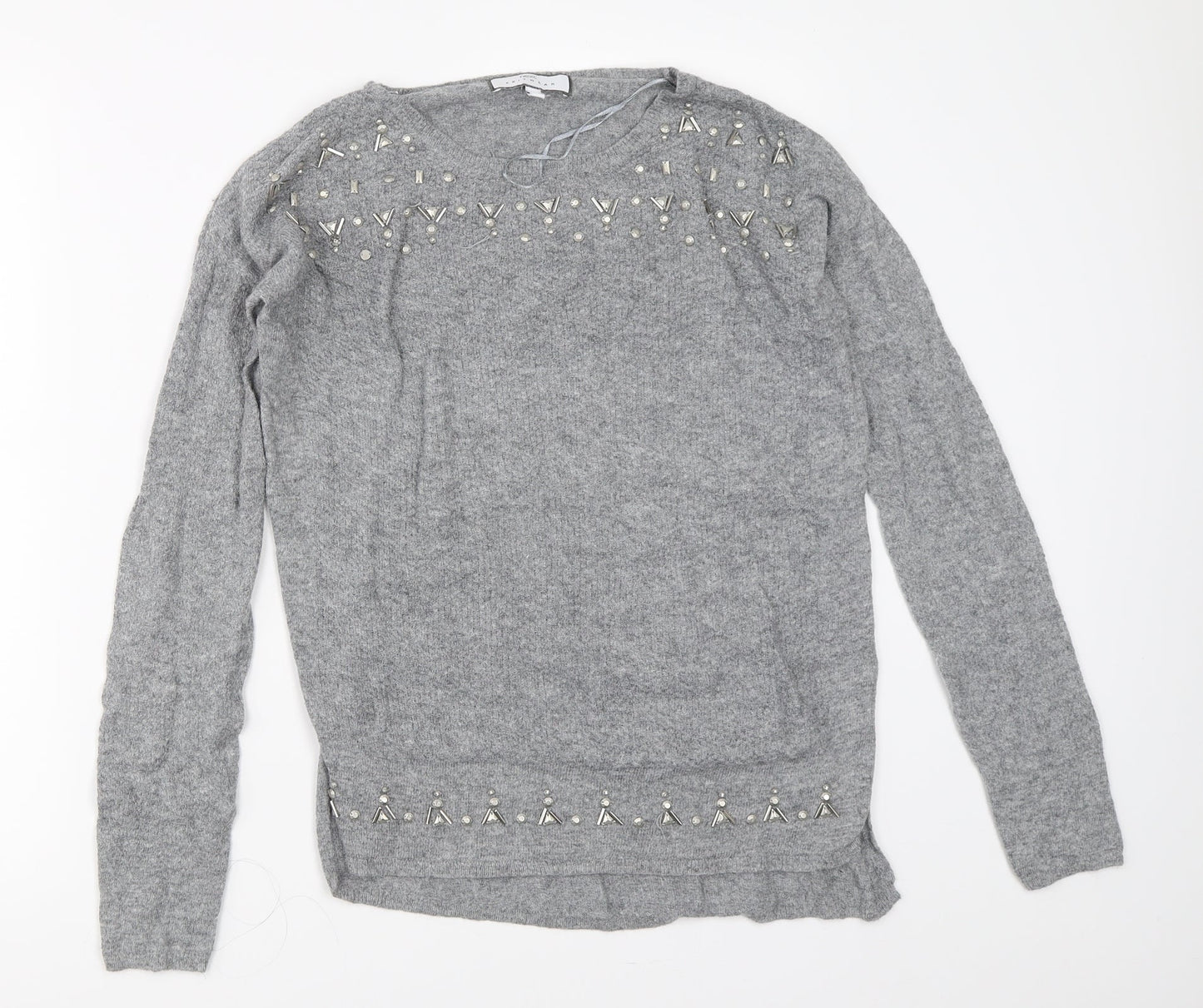 Womens UK Size 6 NEXT Grey Pullover Jumper