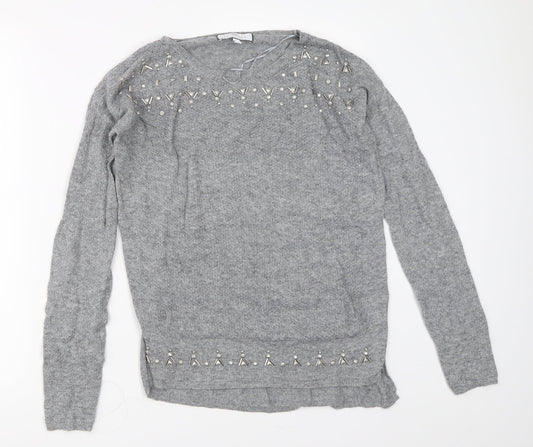 Womens UK Size 6 NEXT Grey Pullover Jumper