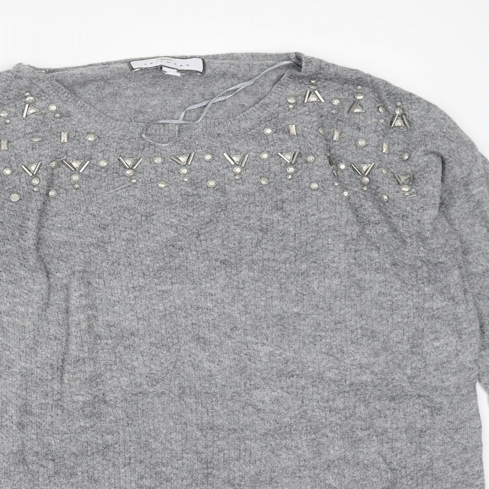 Womens UK Size 6 NEXT Grey Pullover Jumper