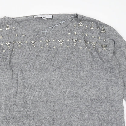 Womens UK Size 6 NEXT Grey Pullover Jumper