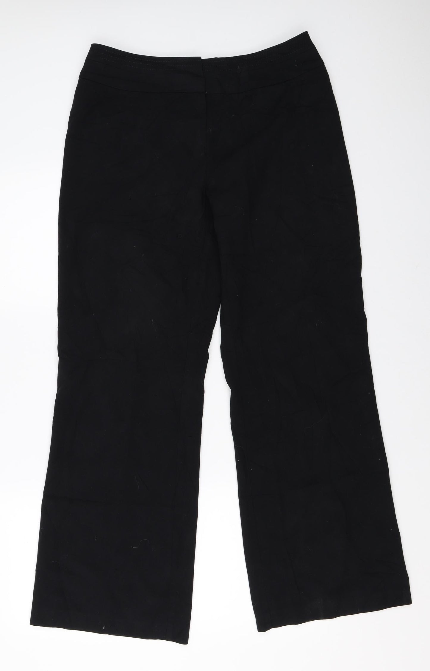 Womens UK Size 12 Marks and Spencer Regular Fit  Black Trousers