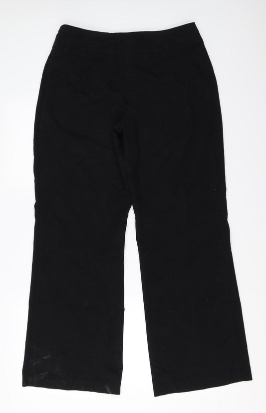 Womens UK Size 12 Marks and Spencer Regular Fit  Black Trousers