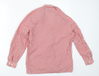 Denby Dale Boys Red Striped  Basic Button-Up Size 13 Years