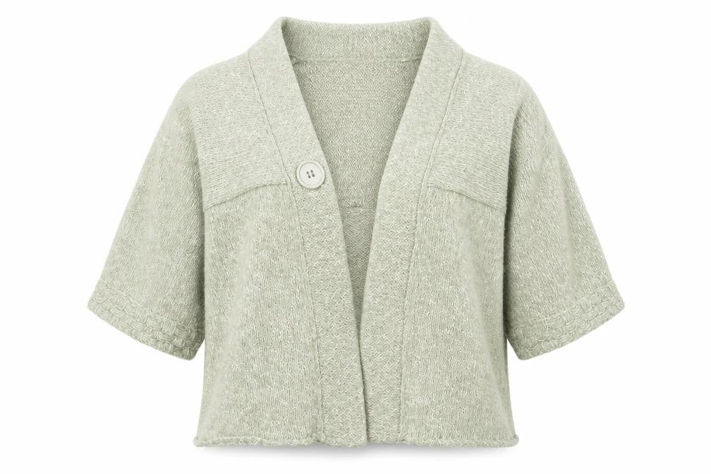 Womens UK Size 16 Poppy Green Cardigan Jumper