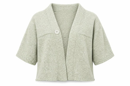 Womens UK Size 16 Poppy Green Cardigan Jumper