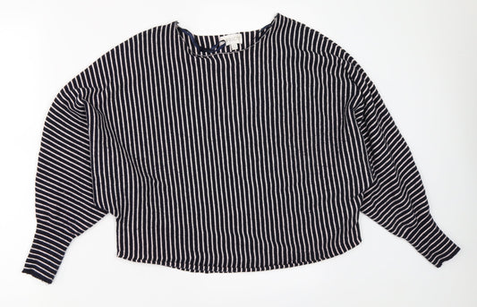 Apricot Womens Blue Striped  Pullover Jumper Size 12