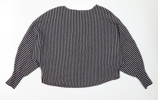 Apricot Womens Blue Striped  Pullover Jumper Size 12
