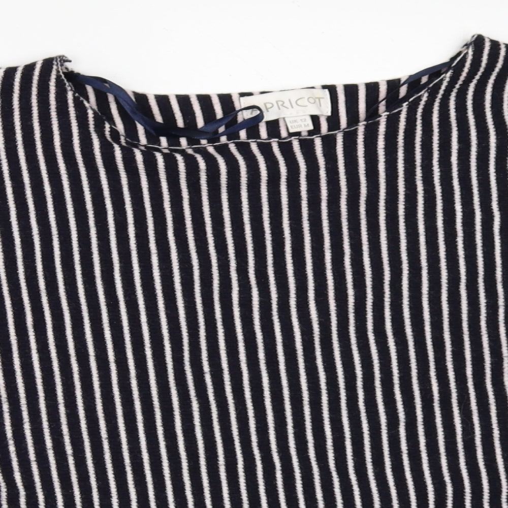 Womens UK Size 12 Apricot Blue Pullover Jumper