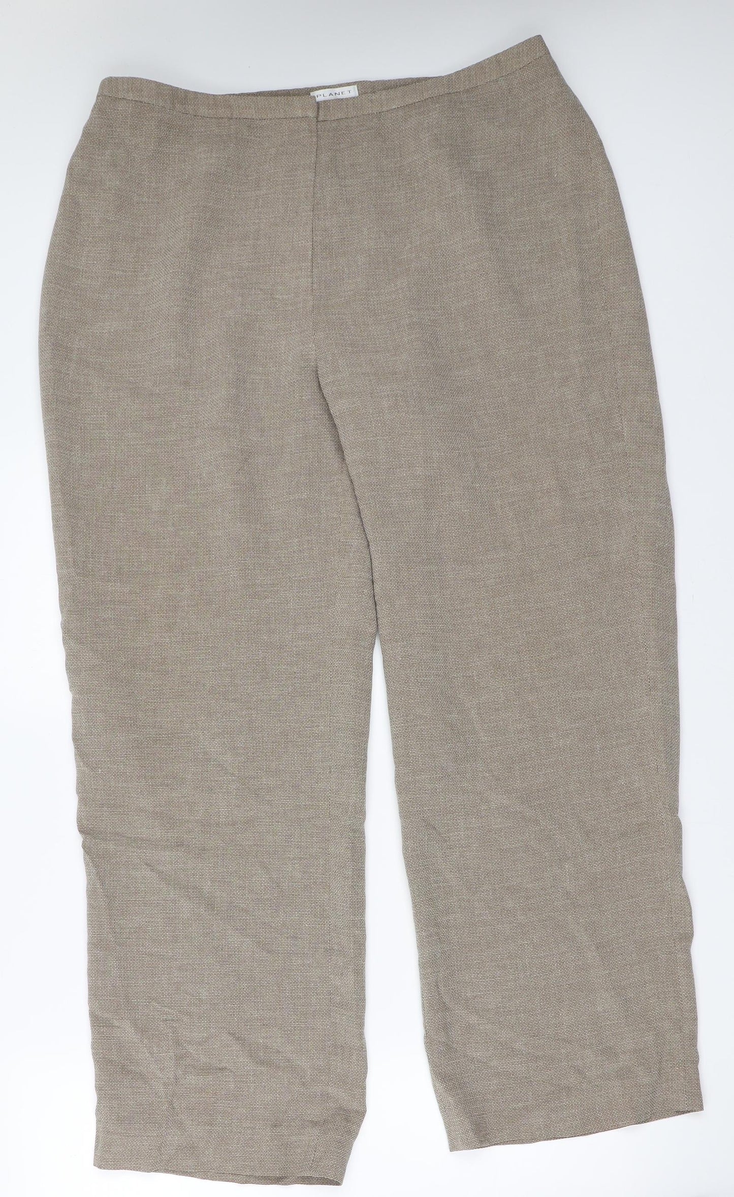Womens UK Size 16 Planet Regular Fit  Beige Trousers