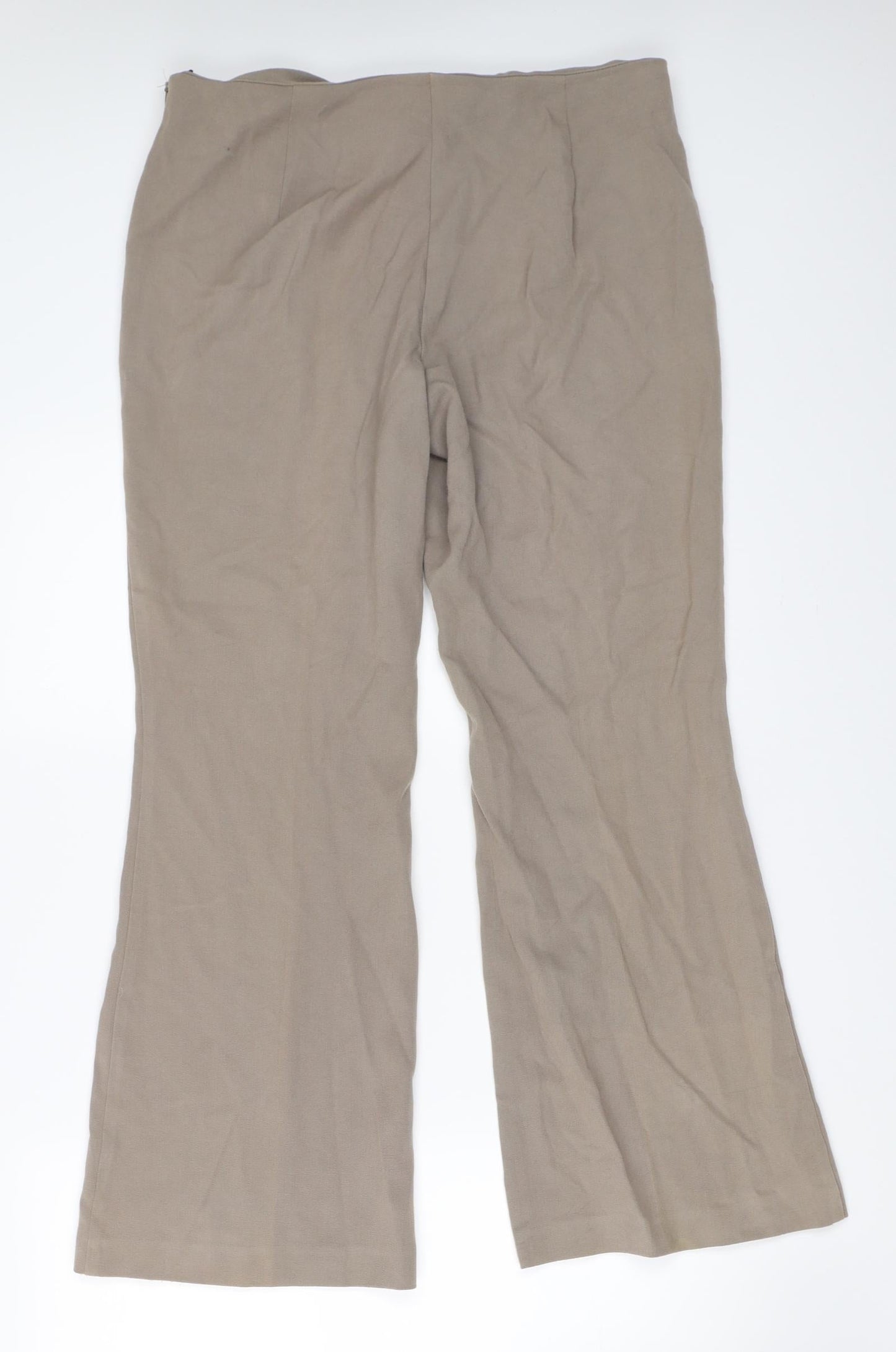 Womens UK Size 14 Marks and Spencer Regular Fit  Beige Trousers