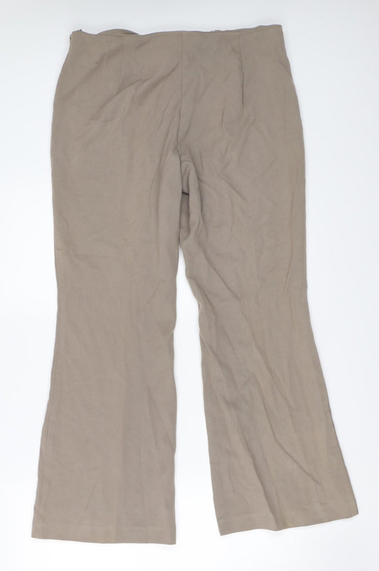 Womens UK Size 14 Marks and Spencer Regular Fit  Beige Trousers