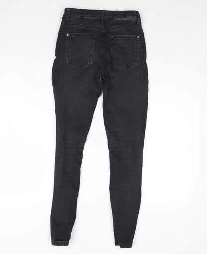 Bershka Womens Black  Denim Skinny Jeans Size 6 L29 in