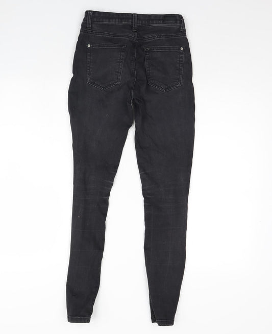 Bershka Womens Black  Denim Skinny Jeans Size 6 L29 in
