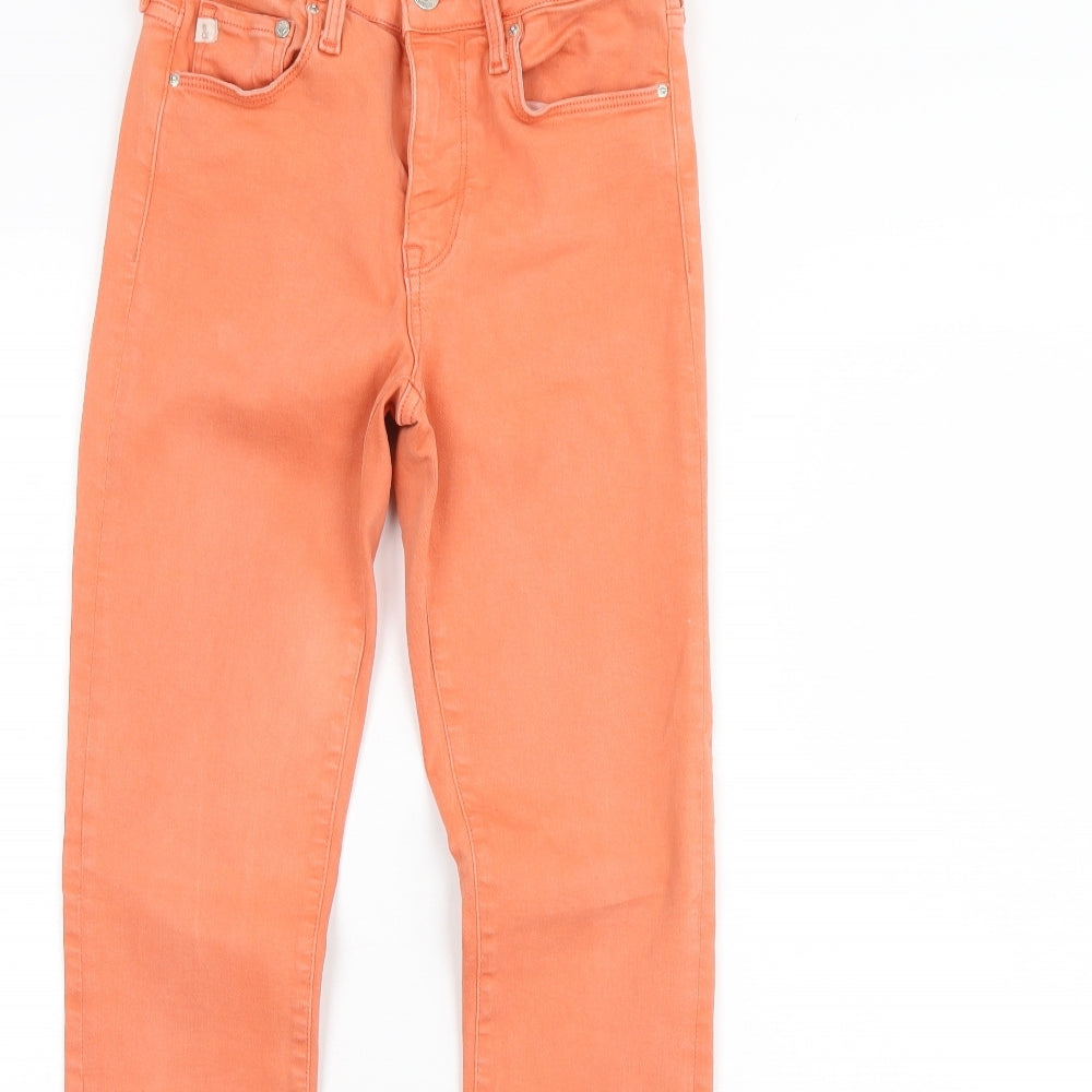 Womens UK Size 27 in Preworn Regular Fit Skinny Orange Jeans