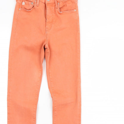 Womens UK Size 27 in Preworn Regular Fit Skinny Orange Jeans