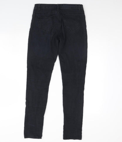 Denim & Co. Womens Black  Denim Skinny Jeans Size 10 L29 in