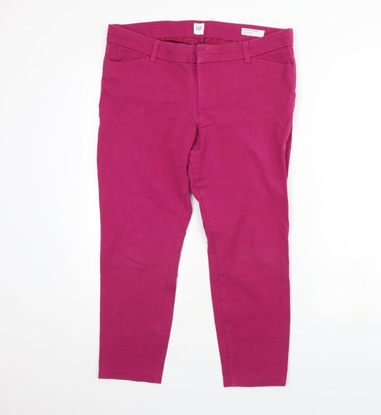 Gap Womens Pink  Denim Cropped Jeans Size 46 L24 in