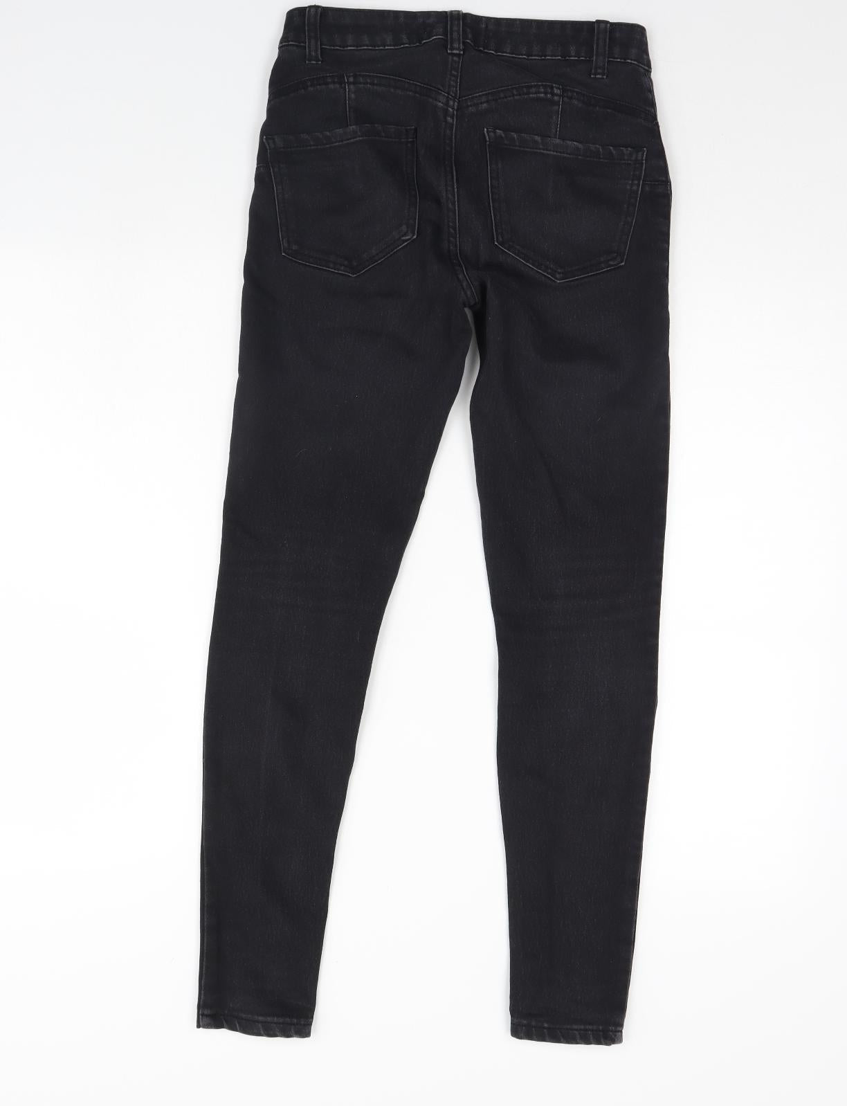 Denim & Co. Womens Black  Denim Skinny Jeans Size 8 L28 in