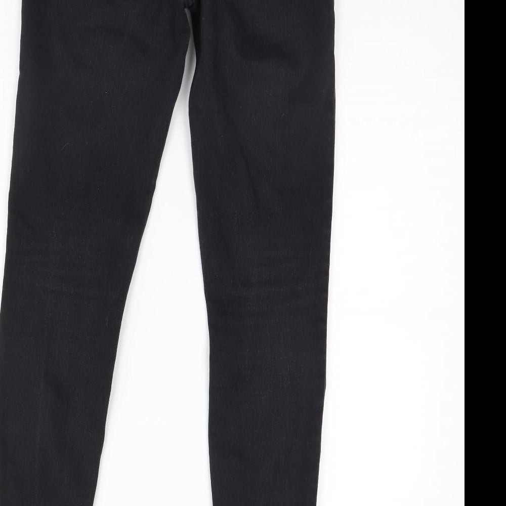 Denim & Co. Womens Black  Denim Skinny Jeans Size 8 L28 in