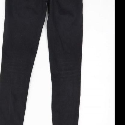 Denim & Co. Womens Black  Denim Skinny Jeans Size 8 L28 in