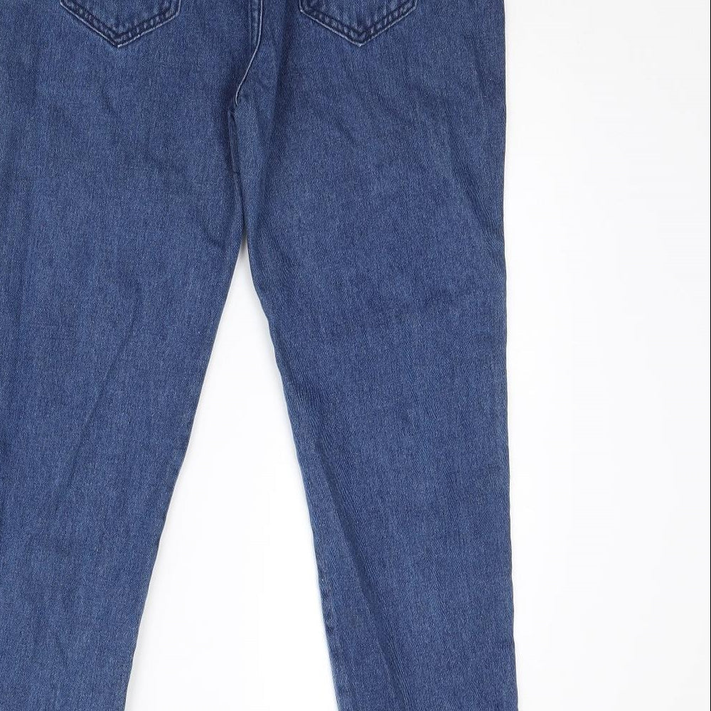 Womens UK Size XL Preworn Regular Fit Straight Blue Jeans