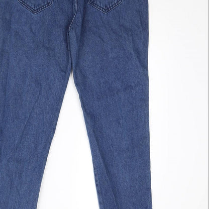 Womens UK Size XL Preworn Regular Fit Straight Blue Jeans