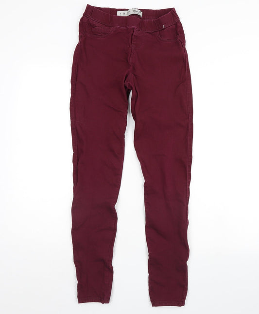 Denim & Co. Womens Purple  Denim Jegging Jeans Size 6 L29 in