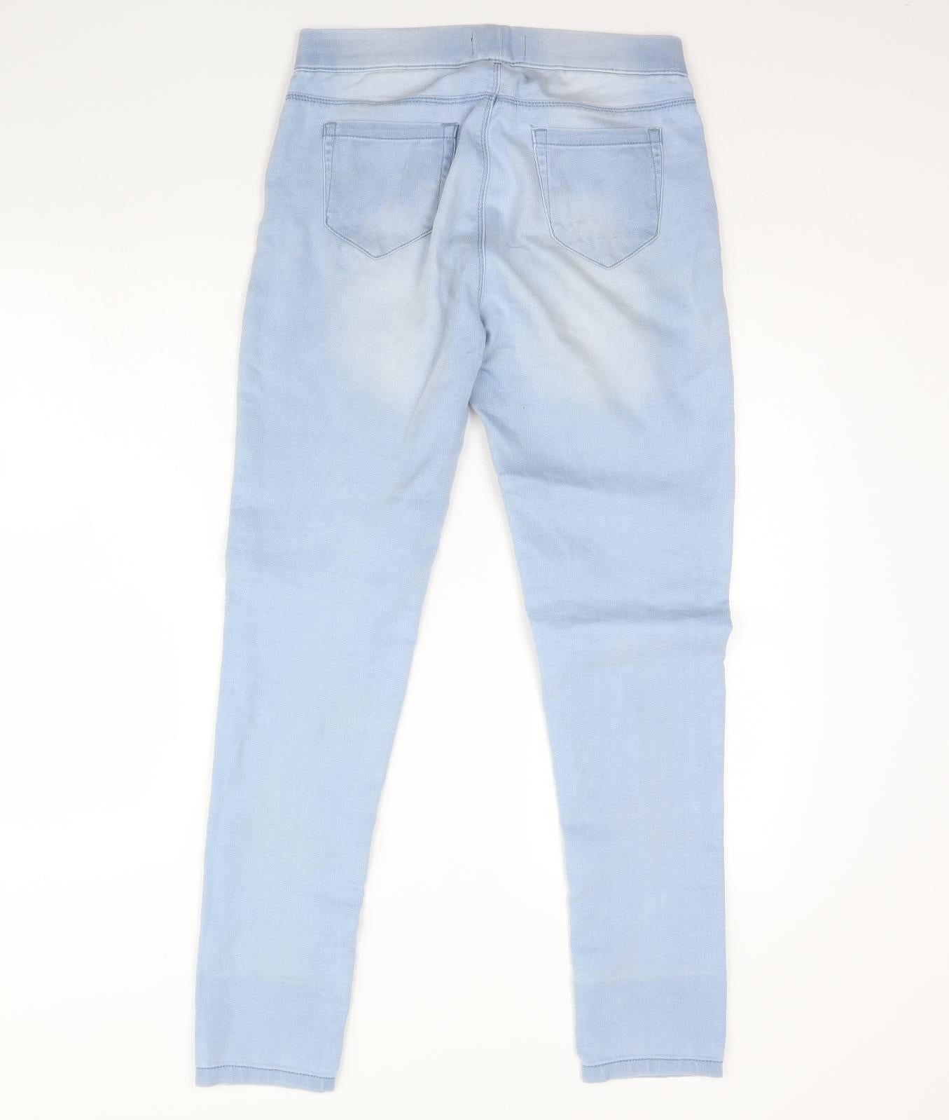 Peacocks Womens Blue  Denim Skinny Jeans Size 12 L28 in