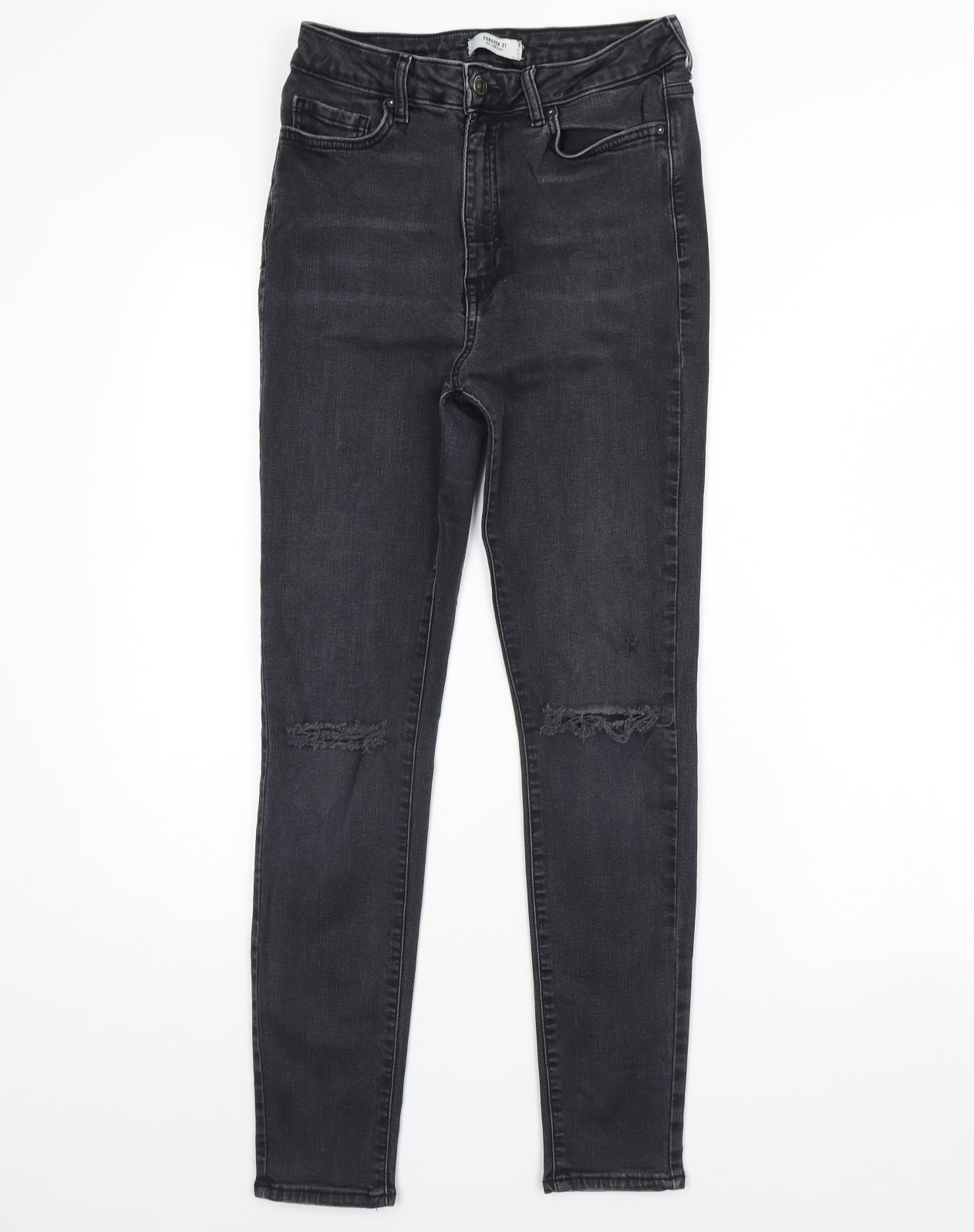 FOREVER 21 Womens Black  Denim Skinny Jeans Size 28 in L29 in