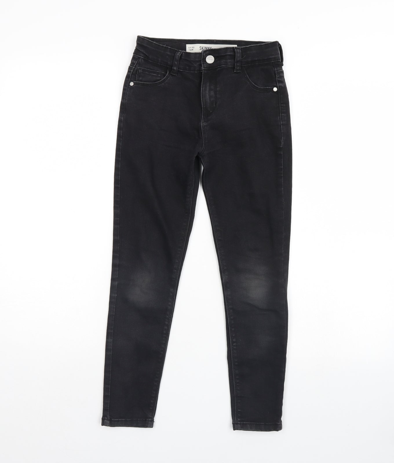 Denim & Co. Girls Black  Denim Skinny Jeans Size 8 Years