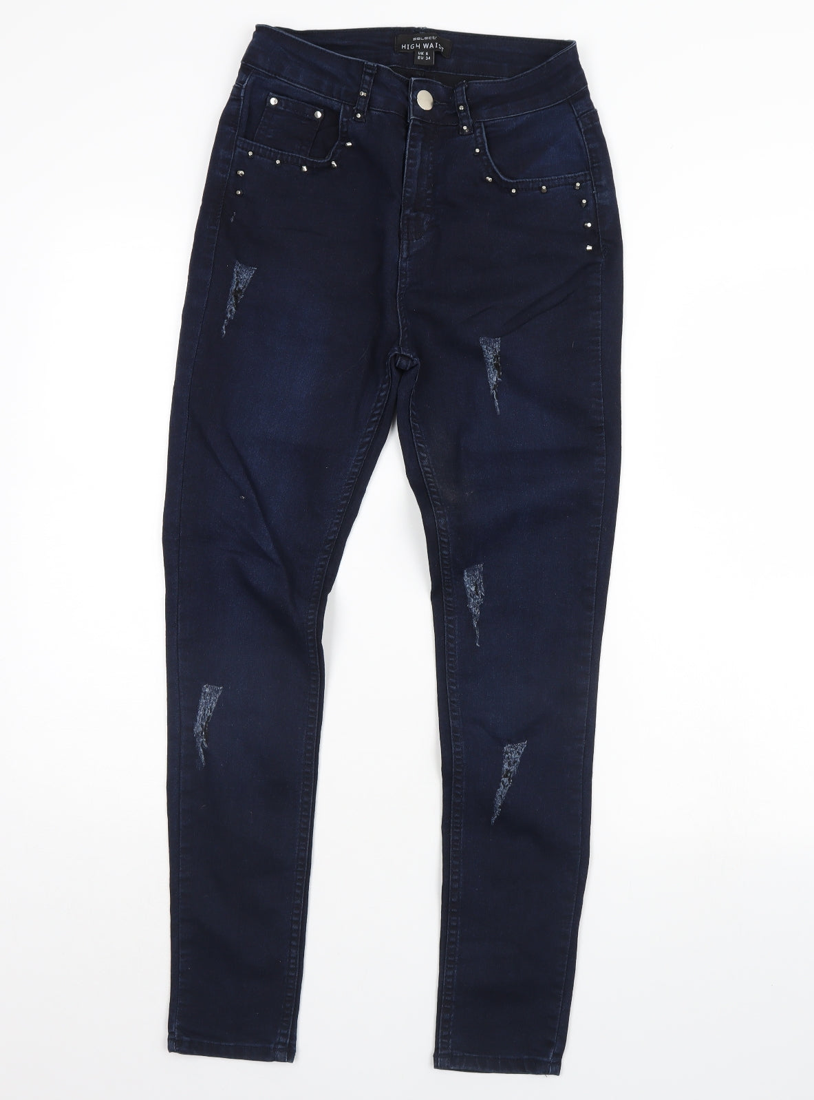 Select Womens Blue  Denim Skinny Jeans Size 6 L29 in