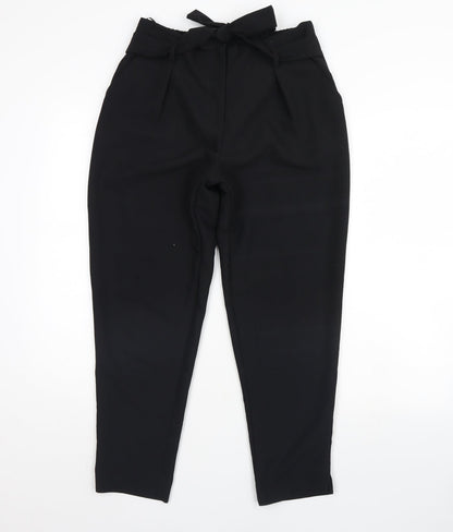 Womens UK Size 10 Wallis Regular Fit Dress Pants Black Trousers