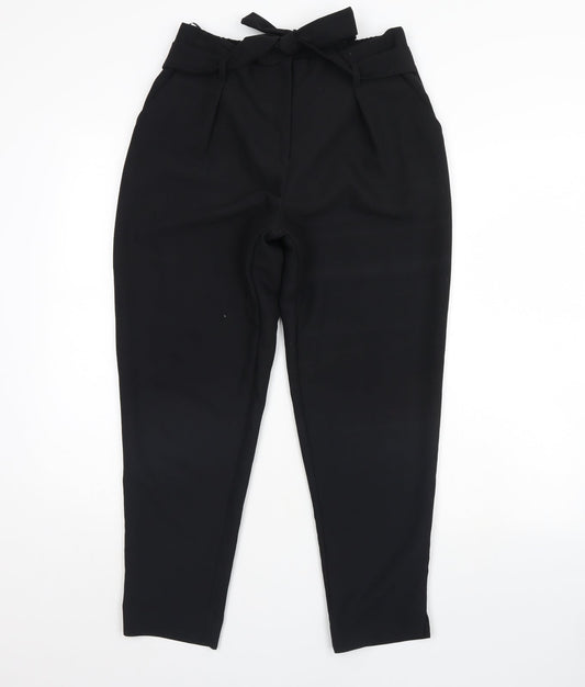 Womens UK Size 10 Wallis Regular Fit Dress Pants Black Trousers